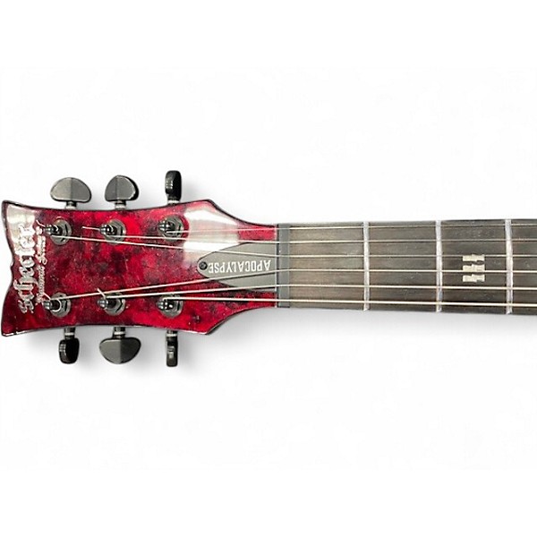 Used Schecter Guitar Research Solo-II Apocalypse RED REIGN Solid Body Electric Guitar