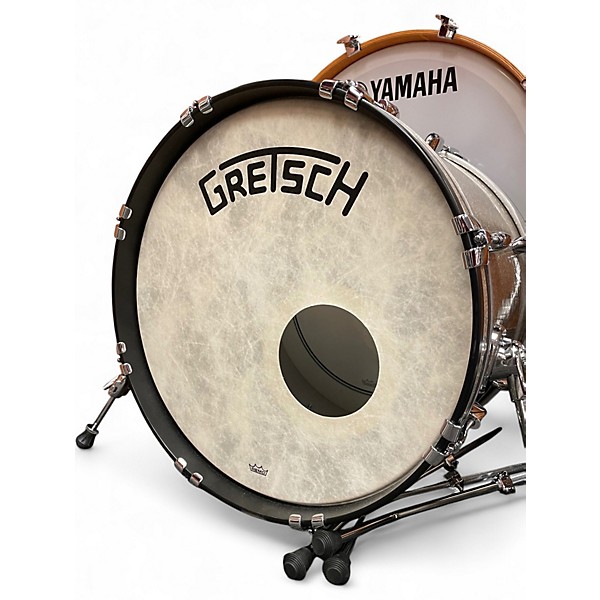 Used Gretsch Drums 3 Piece Broadkaster Silver Glass Nitron Drum Kit