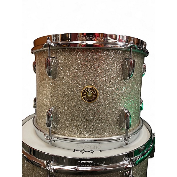 Used Gretsch Drums 3 Piece Broadkaster Silver Glass Nitron Drum Kit