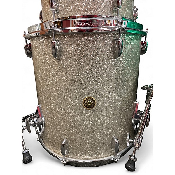 Used Gretsch Drums 3 Piece Broadkaster Silver Glass Nitron Drum Kit