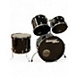 Used 1980s Ludwig 4 Piece ROCKER SERIES 4PC BLACK Drum Kit thumbnail
