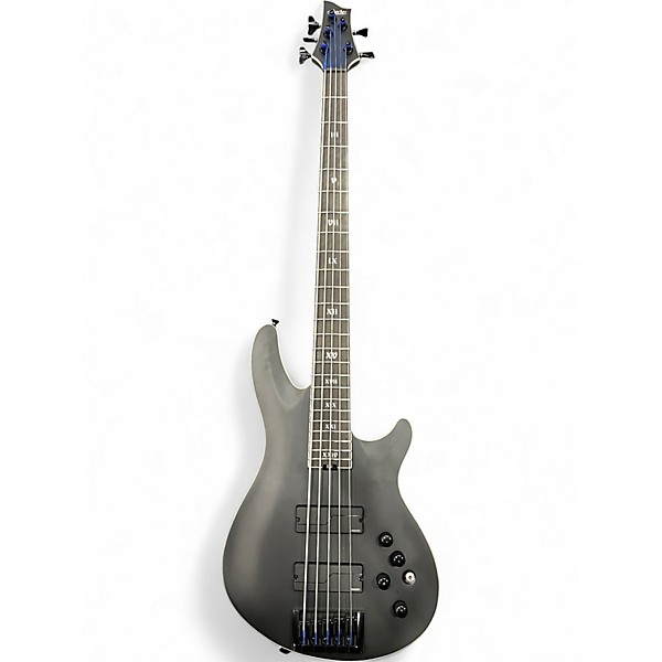 Used 2025 Schecter Guitar Research  SLS Elite-5 Evil Twin 5-String Satin Black Electric Bass Guitar