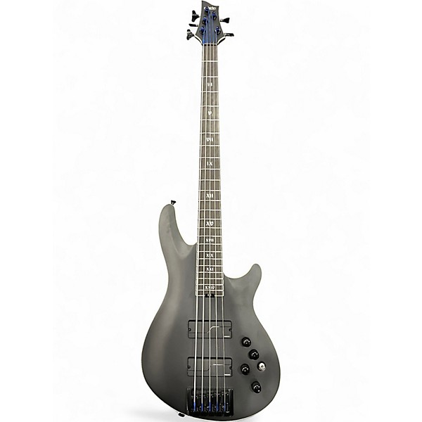 Used 2025 Schecter Guitar Research  SLS Elite-5 Evil Twin 5-String Satin Black Electric Bass Guitar