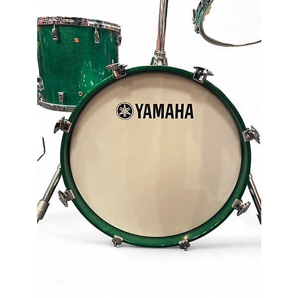 Used Yamaha 3 Piece absolute hybrid Hybrid Maple Sparkle Drum Kit