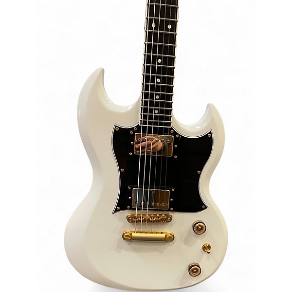 Used Schecter Guitar Research ZV-H6LLYW66D WHITE Solid Body Electric Guitar