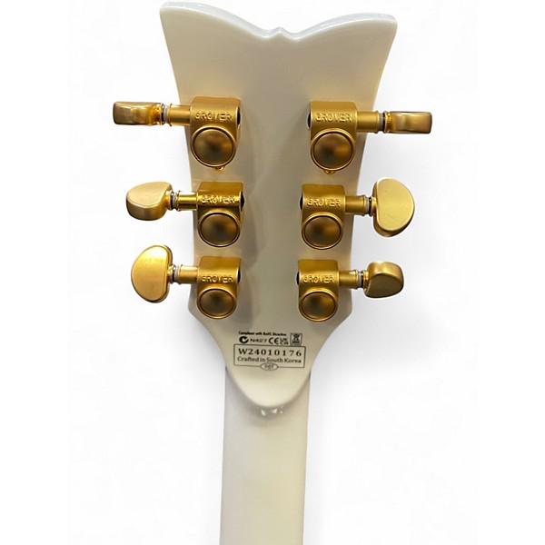 Used Schecter Guitar Research ZV-H6LLYW66D WHITE Solid Body Electric Guitar