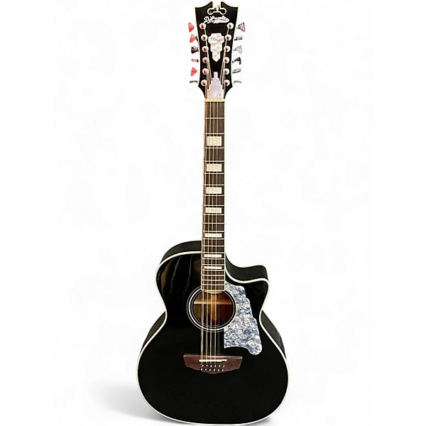 Used D'Angelico DALPG212 Black Acoustic Electric Guitar