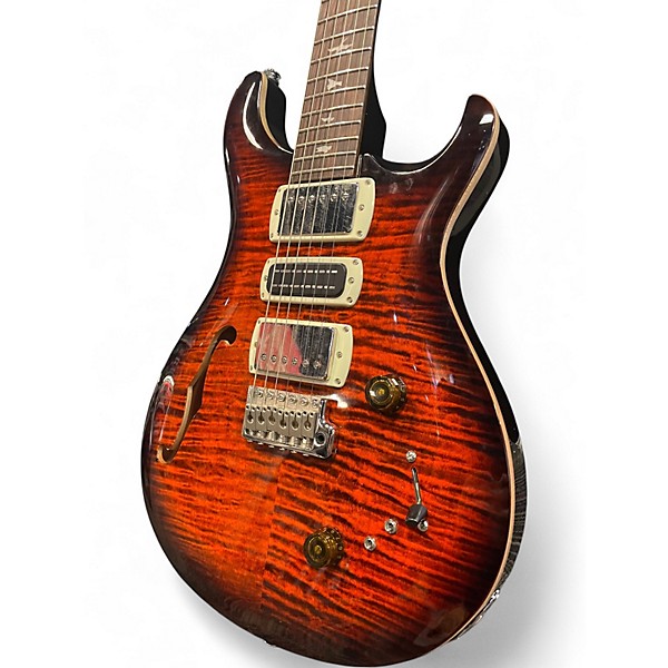 Used PRS SE Special Orange Tiger Smokeburst Hollow Body Electric Guitar