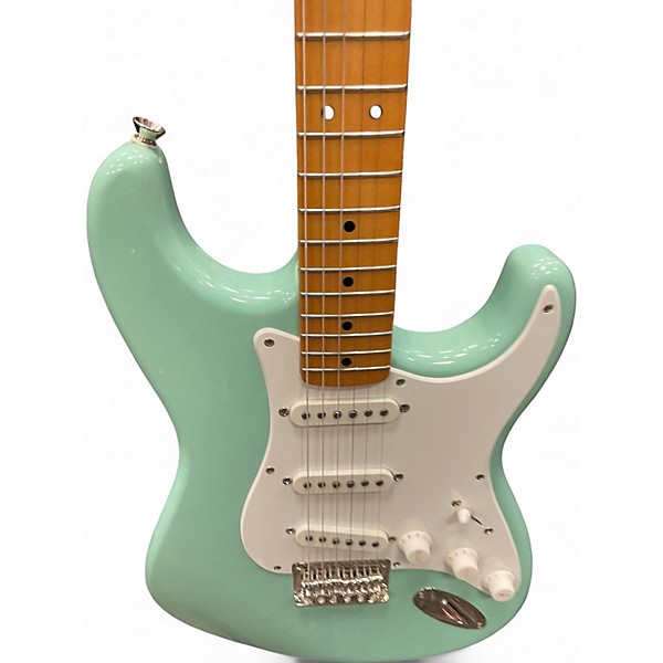 Used Squier Classic Vibe 1950S Stratocaster Surf Green Solid Body Electric Guitar