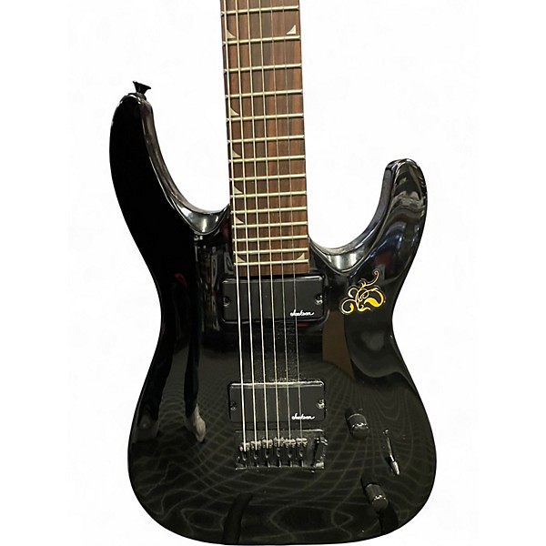 Used Jackson JS22-7 Dinky 7 String BLACK Solid Body Electric Guitar