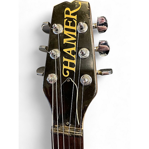 Vintage 1986 Hamer Usa Miller Music Red/Gold Solid Body Electric Guitar