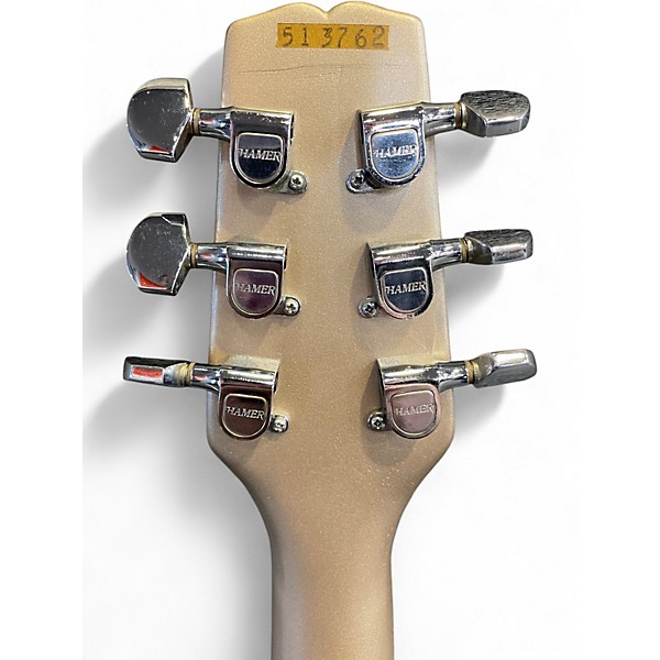 Vintage 1986 Hamer Usa Miller Music Red/Gold Solid Body Electric Guitar