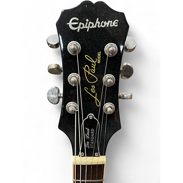 Used Epiphone Les Paul Standard Ebony Solid Body Electric Guitar