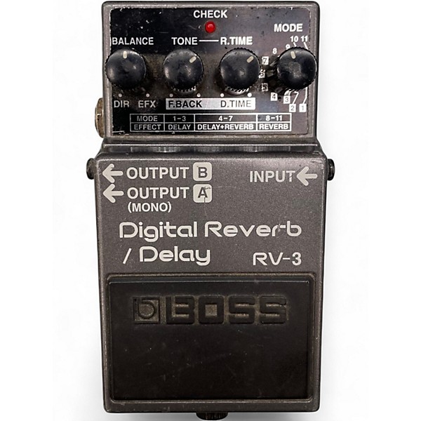 Used BOSS RV3 Digital Reverb Delay Effect Pedal