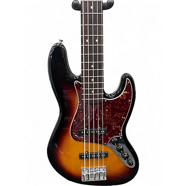 Used Fender Deluxe Active Jazz Bass V 5 String Brown Sunburst Electric Bass Guitar