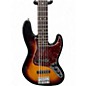Used Fender Deluxe Active Jazz Bass V 5 String Brown Sunburst Electric Bass Guitar
