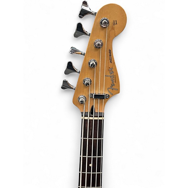 Used Fender Deluxe Active Jazz Bass V 5 String Brown Sunburst Electric Bass Guitar