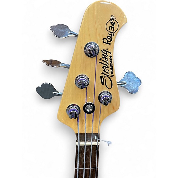 Used Sterling by Music Man Ray34 Fretless 2 Tone Sunburst Electric Bass Guitar