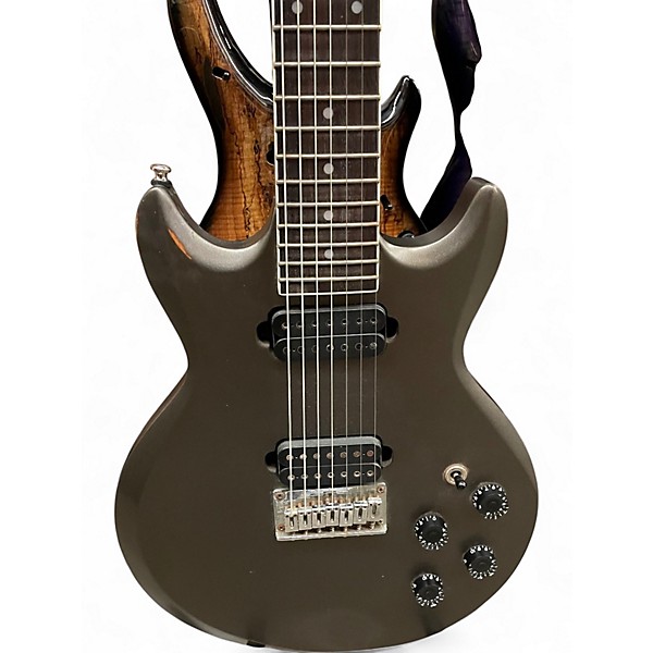 Used Ibanez AX7221 DOUBLE CUT Silver Solid Body Electric Guitar