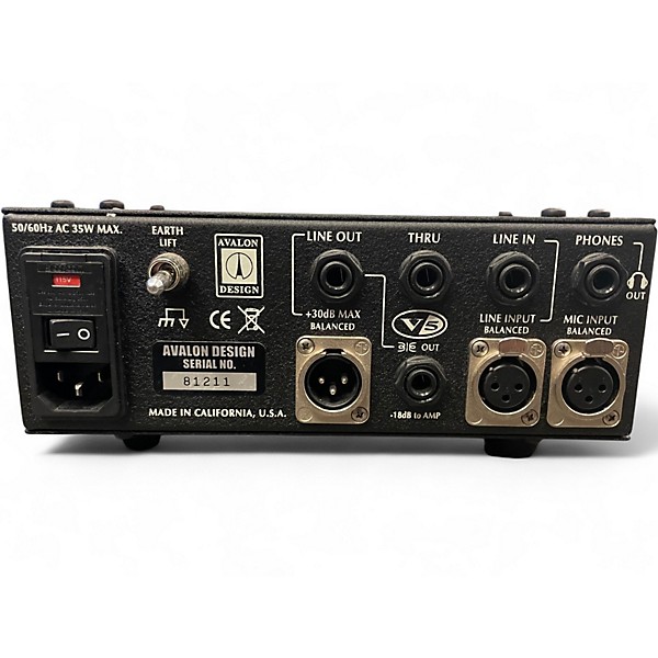 Used Avalon V5 Pure Class A Mono Channel Strip