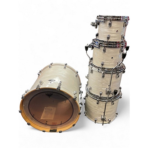 Used TAMA 5 Piece Starclassic Birch Bubinga White Silk Drum Kit
