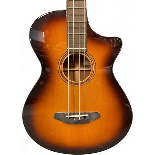 Used Breedlove Organic Solo Pro Concerto Edge Burst Acoustic Bass Guitar