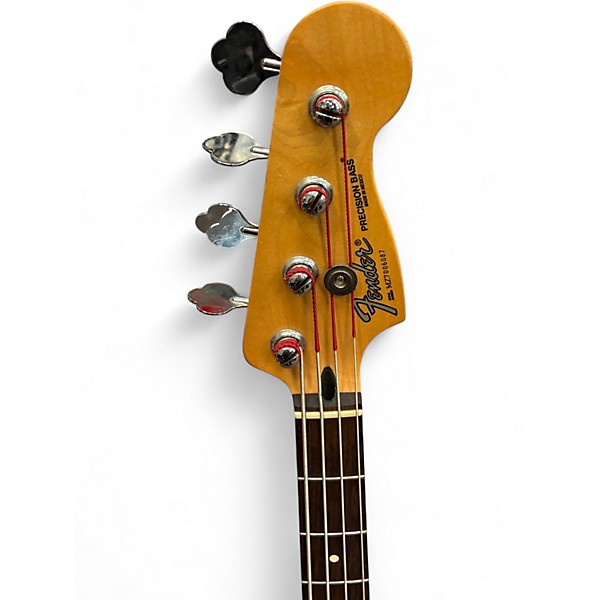 Used Fender Standard Precision Bass 2 TONE BLACK Electric Bass Guitar