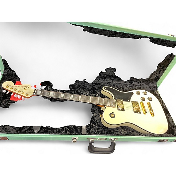 Used Fender Parallel Universe Volume II Troublemaker Tele Deluxe Olympic White Solid Body Electric Guitar