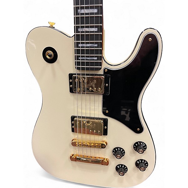 Used Fender Parallel Universe Volume II Troublemaker Tele Deluxe Olympic White Solid Body Electric Guitar