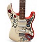 Used Fender Jimi Hendrix Monterey Stratocaster WHITE, RED MONTEREY GRAPHIC Solid Body Electric Guitar
