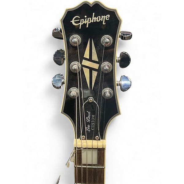 Used Epiphone Les Paul Custom Silverburst Solid Body Electric Guitar