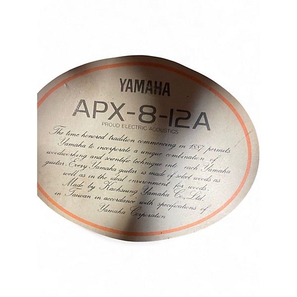 Used Yamaha apx-8-12a Natural 12 String Acoustic Electric Guitar