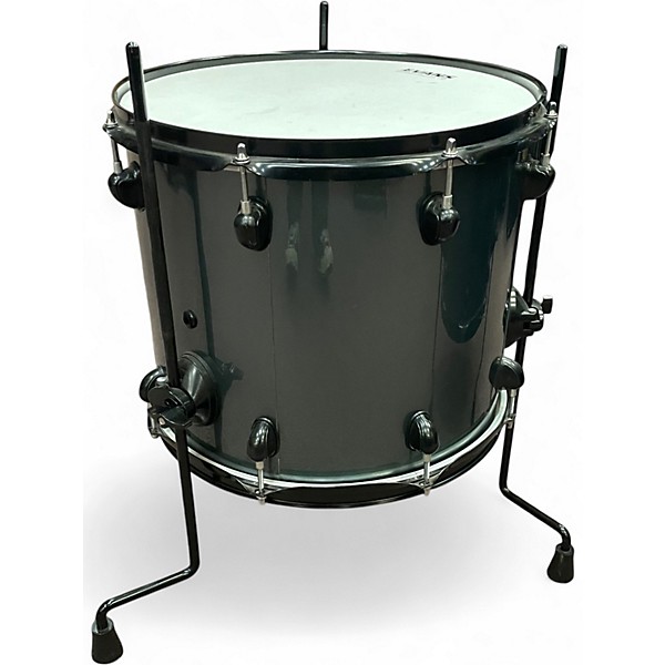 Used PDP by DW 7 Piece DOUBLE DRIVE Turquoise Sparkle Drum Kit