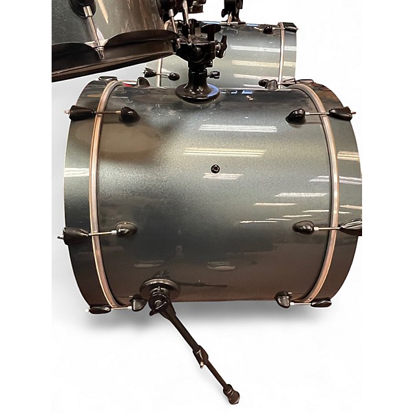 Used PDP by DW 7 Piece DOUBLE DRIVE Turquoise Sparkle Drum Kit