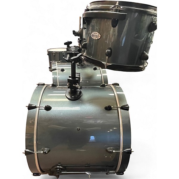 Used PDP by DW 7 Piece DOUBLE DRIVE Turquoise Sparkle Drum Kit