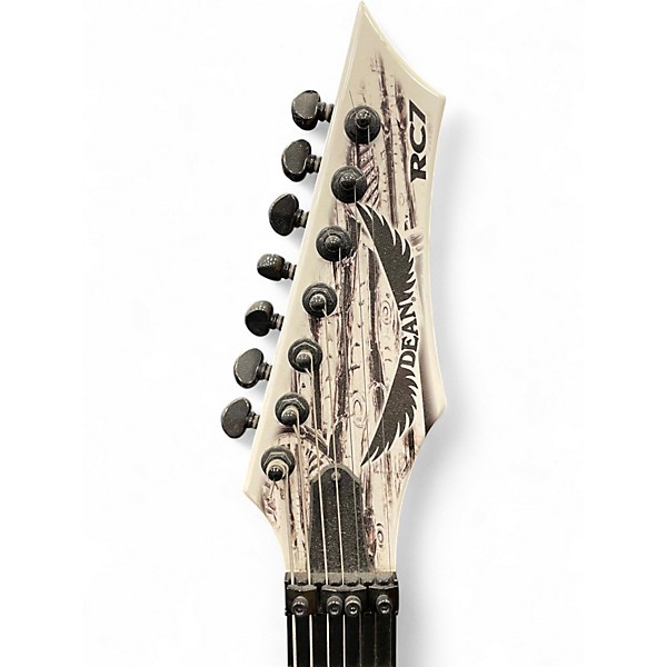 Used Dean RC7 Wraith Rusty Cooley Signature White Solid Body Electric Guitar