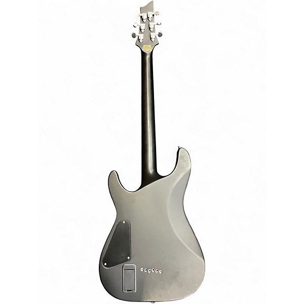 Used 2019 Schecter Guitar Research Damien Platinum Black and Gold Solid Body Electric Guitar