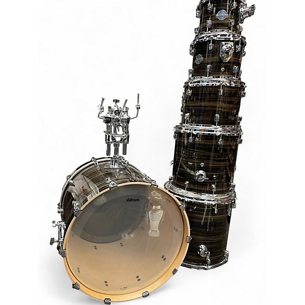 Used ddrum 6 Piece Dominion Birch Brushed Olive Metallic Drum Kit
