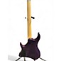 Used Volgoa Headless Guitar Trans Purple Pink Burl Top Solid Body Electric Guitar