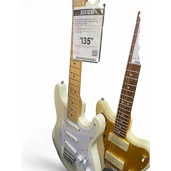 Used Squier Mini Affinity Stratocaster Alpine White Electric Guitar