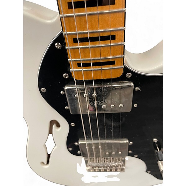 Used Squier FSR CLASSIC VIBE White Hollow Body Electric Guitar