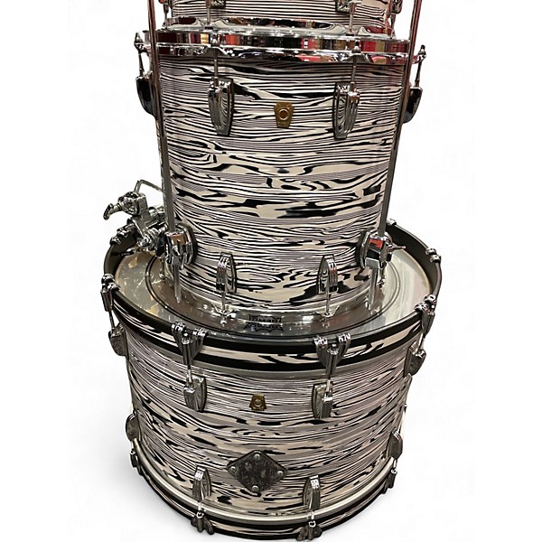 Used Ludwig 4 Piece Classic Maple White Strata Drum Kit