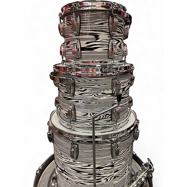 Used Ludwig 4 Piece Classic Maple White Strata Drum Kit