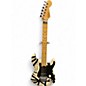 Used EVH Striped Series Frankie White and Black Stripes Solid Body Electric Guitar thumbnail