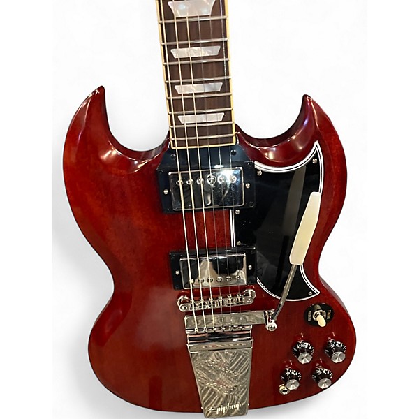 Used Epiphone SG Custom Maestro Cherry Solid Body Electric Guitar