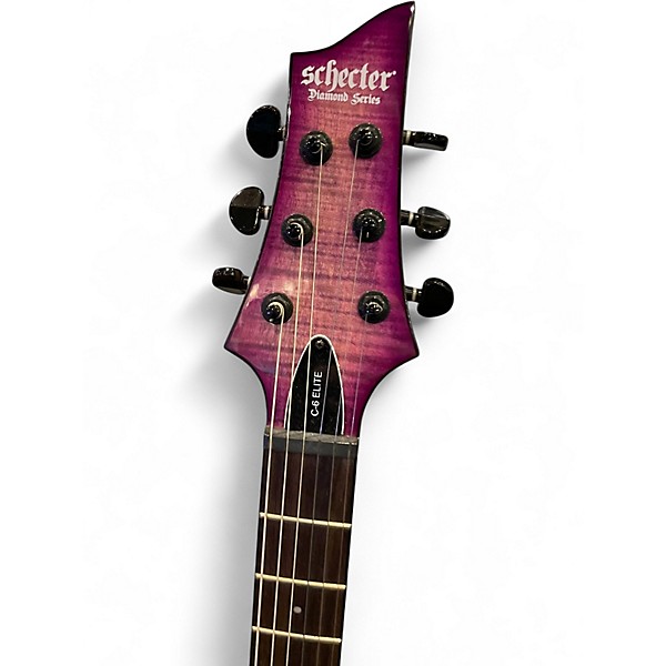 Used Schecter Guitar Research C-6 ELITE Pink Solid Body Electric Guitar