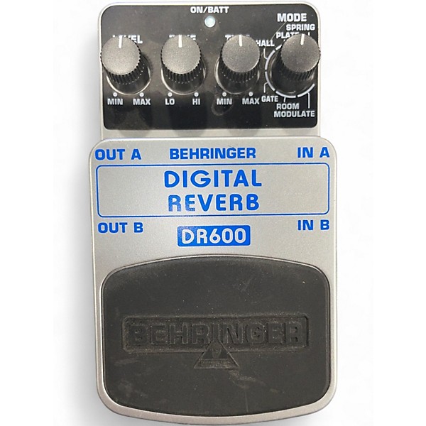 Used Behringer DR600 Digital Stereo Reverb Effect Pedal
