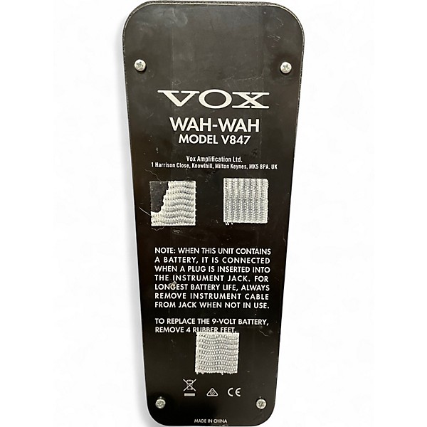 Used VOX V847 Reissue Wah Effect Pedal