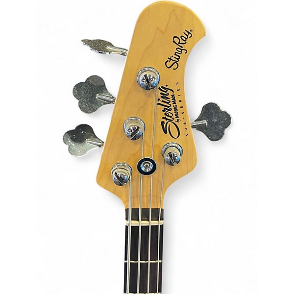 Used Sterling by Music Man stingray sub4 Satin Transparent Black Electric Bass Guitar
