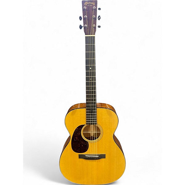 Used Martin 00018 Left Handed Antique Natural Acoustic Guitar